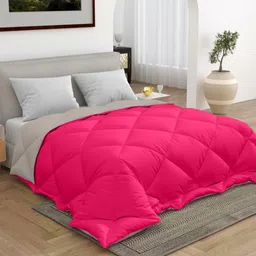 CHICERY Pink & Grey Geometric Heavy Winter Double Bed Comforter-image-51