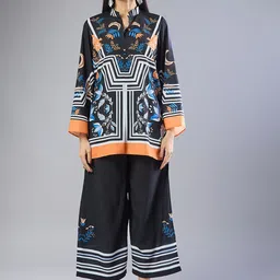 Samyukta Singhania Mandarin Collar Top With palazzos Co-Ords-image-65