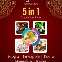 kreyam's Brown 5-In-1 Fragrance Pooja Incense Sticks-image-76