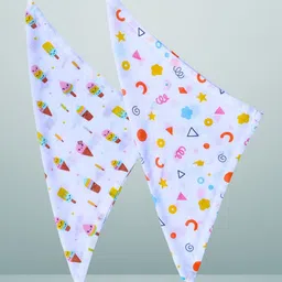 BAESD Infants Set Of 2 Printed Organic Muslin Cotton Wash Cloth-image-101