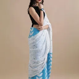 Lovwear Blue Pure Cotton Sarees-picture-17
