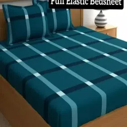 ADstore Multicoloured 180 TC Single Bedsheet with 2 Pillow Covers-19