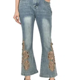 ADC SHEMONA Women Wide Leg Mid-Rise Light Fade Embellished Aera Cut Work Jeans-image-63