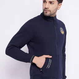 Duke Mock Collar Cotton Front-Open Sweatshirt image 3