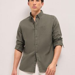 THE BEAR HOUSE Pure Cotton Slim Fit Casual Shirt-picture-48