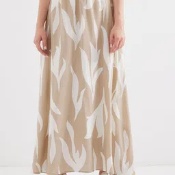 BIGDART Printed A-line Maxi Skirt-image-21