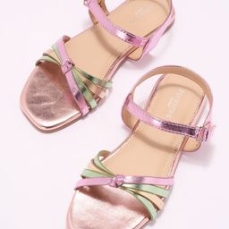 Pantaloons Junior Girls Party Open Toe Flats-14