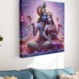 SAF Purple & Pink 1 Piece Canvas Religious Wall Paintings-image-84
