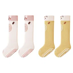 SYGA Kids Pack Of 2 Self-Design Above Knee Length Socks-image-91