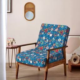 Chumbak Memsaab Arm Chair - India Paisleys Blue-image-49