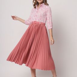 OTABU Print Applique A-Line Midi Dress-image-96