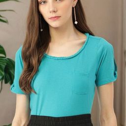 ANJIR Slit Sleeve Cotton Top-image-52