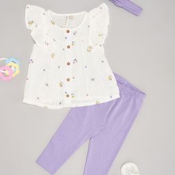 Pantaloons Baby Girls Printed Top with Trousers-image-80