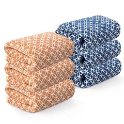 Kuber Industries Blue 6 Pieces Printed Microfiber 280 GSM Ultra Absorbent Face Towels-image-13