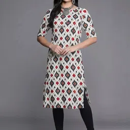 Anouk Rustic Selection Of 4 Ethnic Motifs Printed Round Neck Straight Kurtas image 4