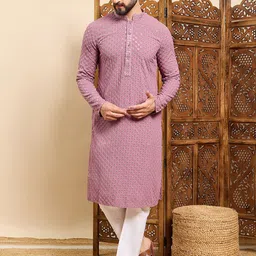 House of Pataudi Embroidered Straight Kurtas-picture-38
