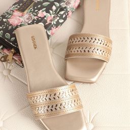 Anouk Women Printed Ethnic Open Toe Flats-43