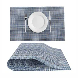 LooMantha 4Pcs Grey Striped Rectangle Shape Table Placemats-26