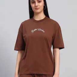 GRIFFEL Typography Printed Round Neck Oversized Ultralite T-shirt-image-96
