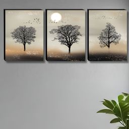Livin'luxe Grey & White 3 Pieces Nature Tree Landscape Wall Arts-picture-38