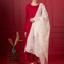Dupatta Bazaar Embroidered Dupatta with Thread Work image 5