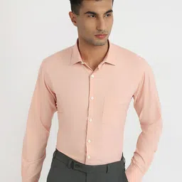 Park Avenue Men Slim Fit Solid Spread Collar Cotton Formal Shirt-image-56