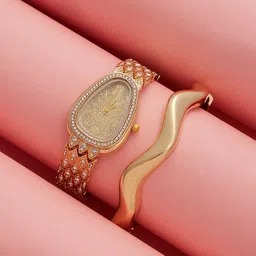 HAUTE SAUCE by Campus Sutra Women Set Of Bijou Serpenti Watch & Bracelet SSM25_HSWB5091-image-9