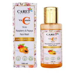 CARET ORGANIC Set Of 2 Vitamin C Face Wash With Raspberry & Papaya - 100 ml Each image 1
