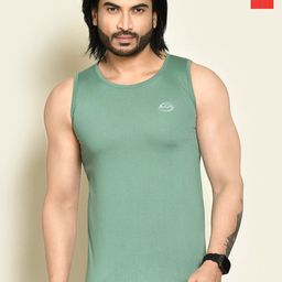 RAPL Pack Of 2 Round Neck Innerwear Vests M_SDP2_Rd-Olv_S-image-57