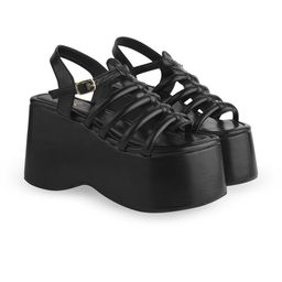 Shoetopia Platform Open Toe Backstrap Sandals image 2