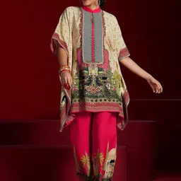 Libas Art Printed Tunic With Palazzo-image-10