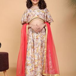 NIVUDI Girls Beads and Stones Ready to Wear Lehenga & Blouse With Dupatta-10