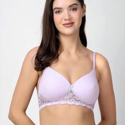 Floret MAUVE Medium Coverage Lightly Padded Non-Wired Bra-image-82
