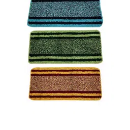 Kuber Industries Pink Rectangular Design Soft Cotton Door Mats-0