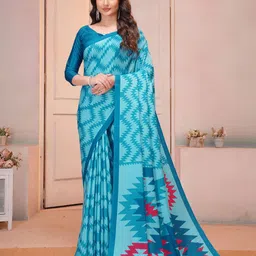 Garden Vareli Striped Pure Crepe Saree-picture-10