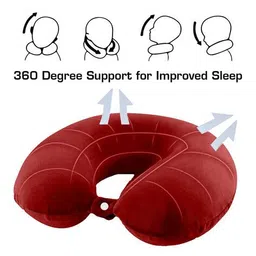 billebon Memory Foam Travel Neck Pillow with Button Closure image 3