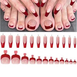 pink truck Set Of 48 Artificial Reusable Hand & Toe Nail image 3
