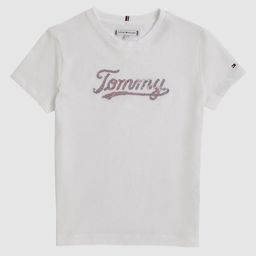 Tommy Hilfiger Girls Brand Logo Printed Pure Cotton T-shirt-picture-8