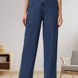 R.Code by The Roadster Life Co. Women Flared High-Rise Low Distress Jeans-picture-23