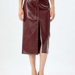 Koton Front Slit Pencil Midi Skirts-55