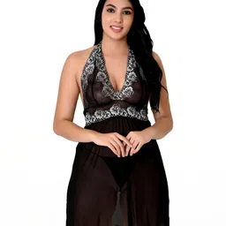 Love Maker Black Net Baby Dolls-image-27