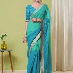 HI FI NX Woven Design Zari Poly Georgette Banarasi Saree-picture-21