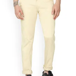 MIRAAN Men Regular Fit Mid-Rise Flat-Front Chinos Trousers-image-54