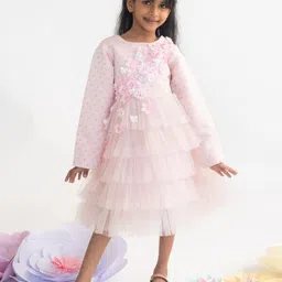 A Little Fable Girls Polka Dot Lace Frills Bows and Ruffles Fit & Flare Dress-image-98