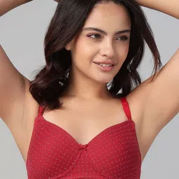Clovia Bra Full Coverage Printed Full Cup Wire Free Lightly Padded T-shirt Bra-picture-26