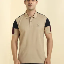 Allen Solly Men Colourblocked Polo Collar T-shirt-image-49