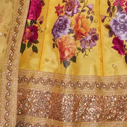 FABPIXEL Printed Semi-Stitched Lehenga & Unstitched Blouse With Dupatta image 2