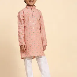 Pro-Ethic STYLE DEVELOPER Boys Embroidered Sequinned Kurta with Pyjamas image 5