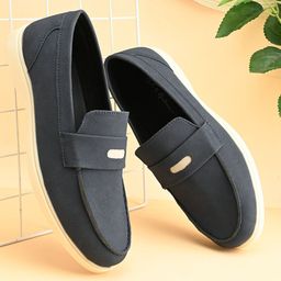 Mast & Harbour Men TPR Solid Round Toe Loafers Casual Shoes-image-25