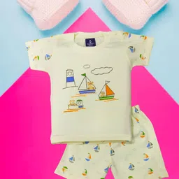FASHION GRAB Unisex Kids Printed T-shirt with Shorts-image-74